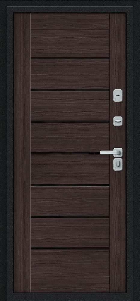 Товар Дверь Thermo Техно Декор-2 Букле черное/Wenge Veralinga BR5307