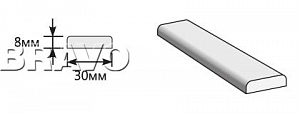 Товар Притворная планка 2000x30x8 BRK252