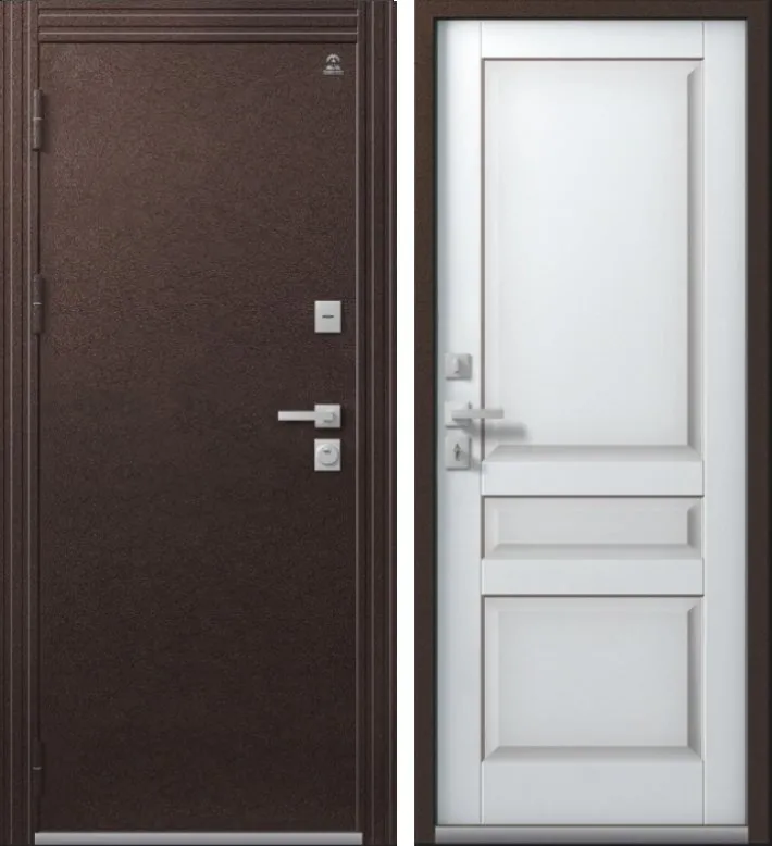 Дверь Термо-2 Шоколадный Муар -Кашемир Белый DIS007374