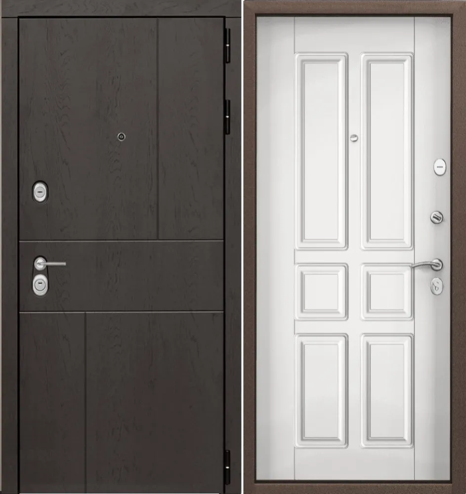 Фото Дверь Цербер 3К(Чёрный муар) Нео Венге(Сменная панель) DIS006481