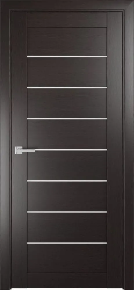 Фото Межкомнатная дверь Лу-7 Венге (стекло сатинат)